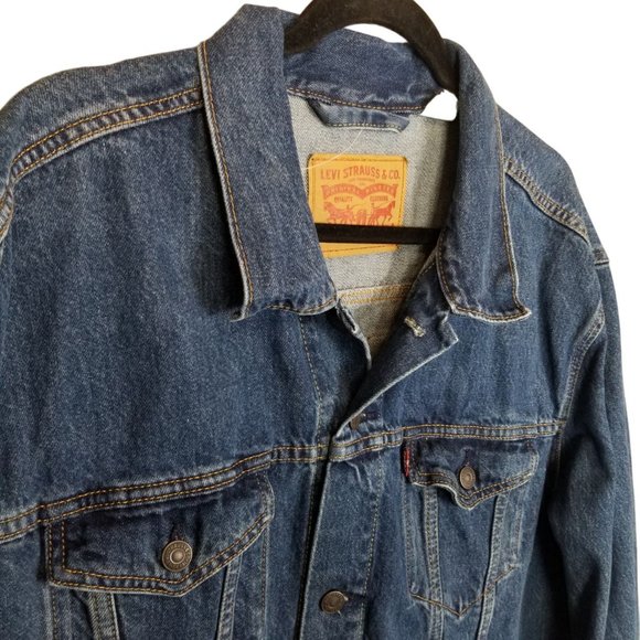 Levi's Mens 3XL Blue Long Sleeves Button Front Den - Picture 6 of 10